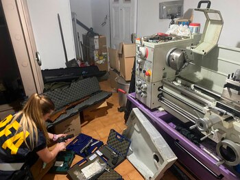 El torno en el taller