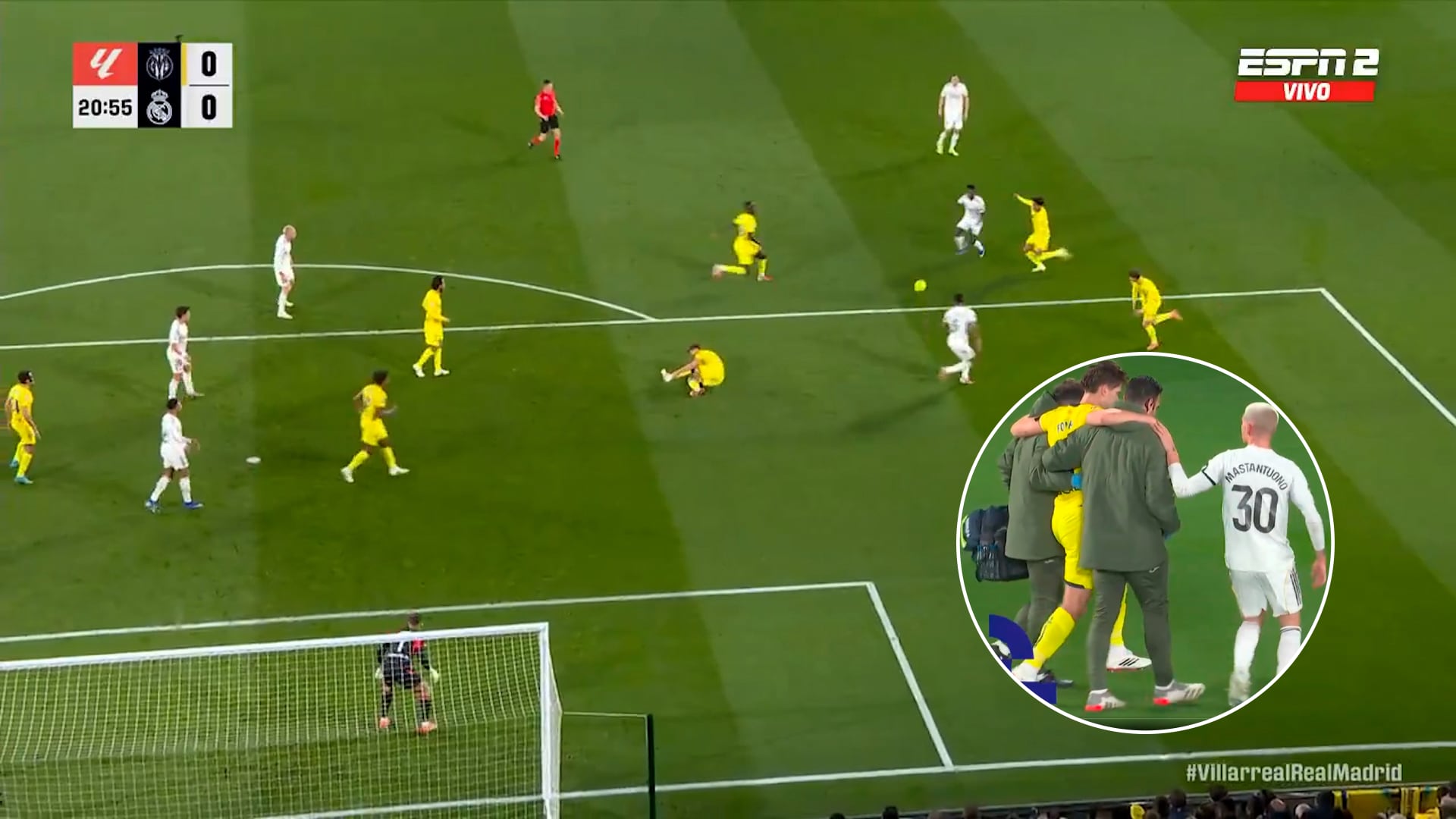 Alarma en la selección argentina por la nueva lesión que sufrió de Juan Foyth en Villarreal-Real Madrid: El gesto de Mastantuono