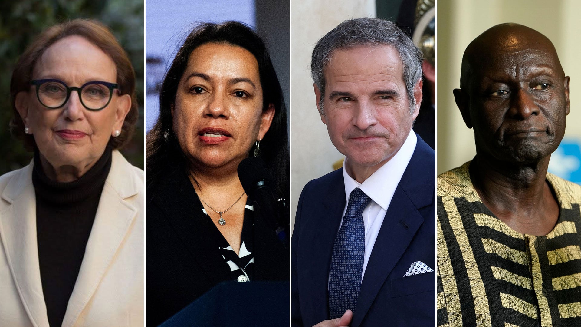 Rebeca Grynspan, Carolyn Rodrigues-Birkett, Rafael Grossi y Olara Otunnu, los cuatro candidatos con más posibilidades de alcanzar la Secretaría General de la ONU