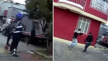 Nuevo caso de agresión a agentes de tránsito en Bogotá: hombres con arma blanca intentaron atacarlos tras inmovilizar una motocicleta