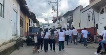 Habitantes de Charalá, Santander, despidieron