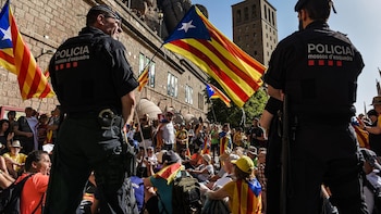 El manifestante de Montserrat contra