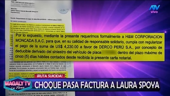 Magaly revela el contenido de cartas notariales enviadas a Laura Spoya por accidente, deudas y presunto incumplimiento de contrato.