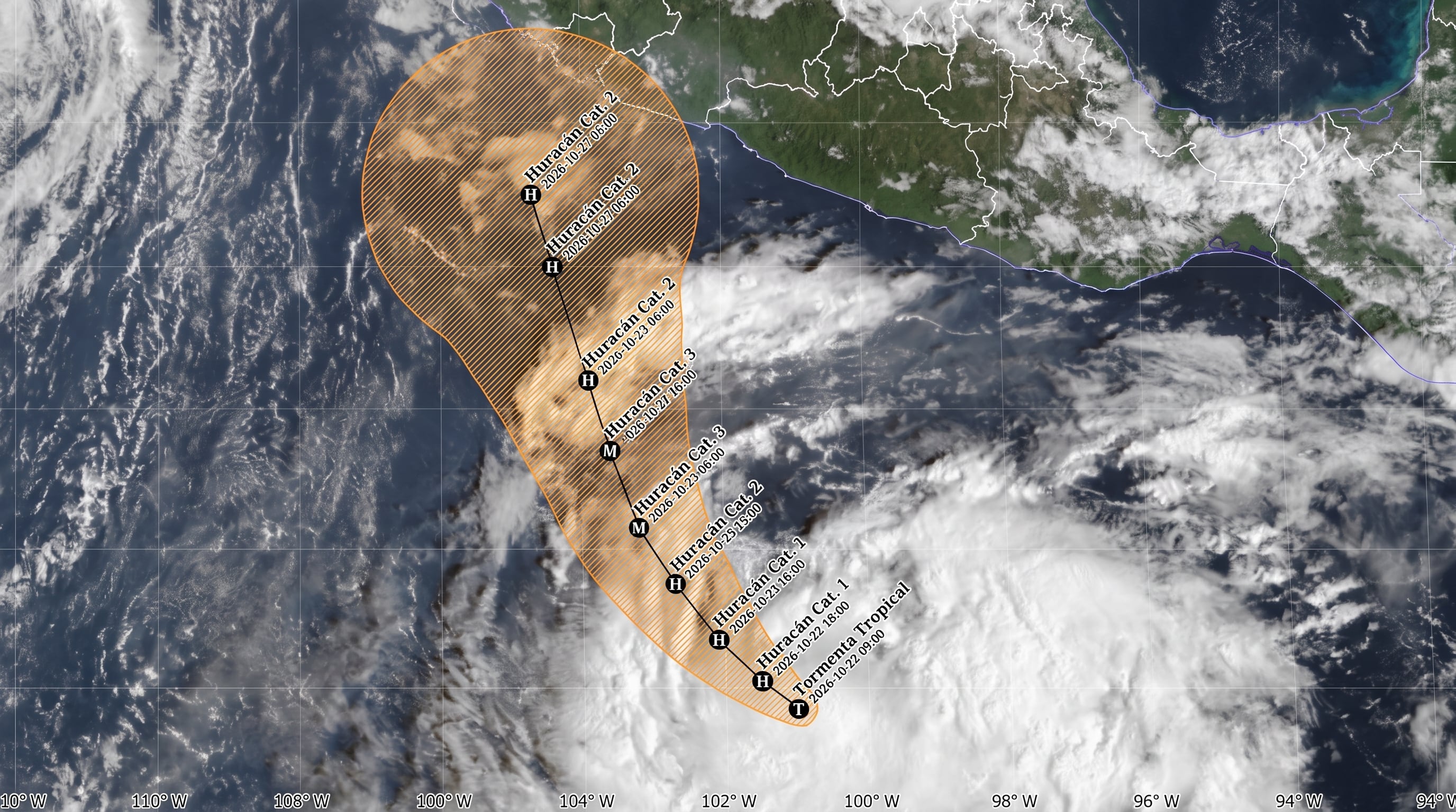 Prevén que Vance evolucione a huracán categoría 3 el próximo sábado 24 de octubre: Guerrero y Michoacán en alerta por vientos