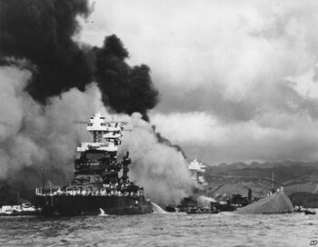 Una imagen del ataque japonés