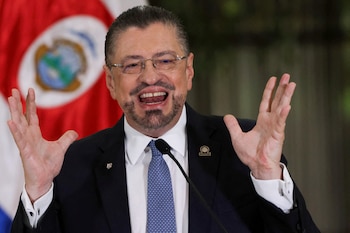 El presidente de Costa Rica,