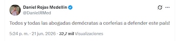 El ministro de Educación se refirió a los resultados de la segunda vuelta - crédito @DanielRMed/X