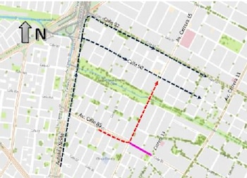 El cierre será total sobre la calzada de la avenida Calle 85 entre la carrera 13 y la avenida Carrera 15, con afectación incluida para la ciclorruta, de acuerdo con la Secretaría Distrital de Movilidad - crédito Secretaria Distrital