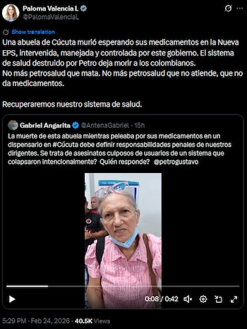 Paloma Valencia arremetió contra Gustavo