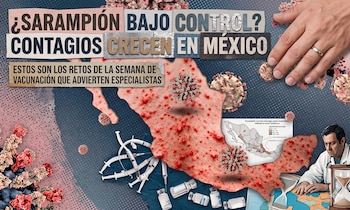 La Asociación Mexicana de Vacunología advierte que los casos de sarampión siguen en aumento a pesar de que autoridades afirman que el brote va en descenso. | (Crédito: Imagen creada con Gemini AI, con fines ilustrativos)