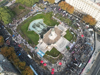 Marcha Ni Una Menos - Congreso - 3 de junio - drone