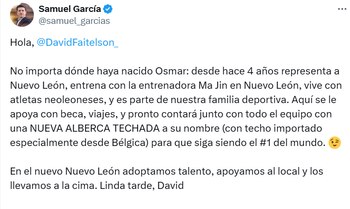 Samuel García habló del origen