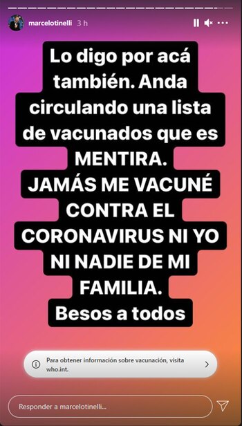 Marcelo Tinelli desmintió haber sido