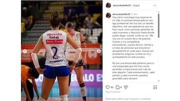 La despedida de Katielle Alonzo en redes sociales.