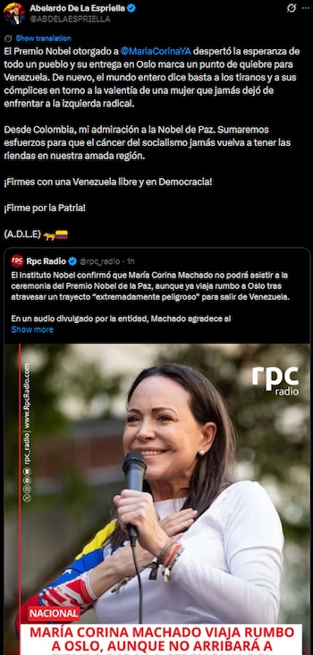 Abelardo de la Espriella mostró