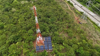 Una de las antenas de telefonía móvil que instala Continental Towers