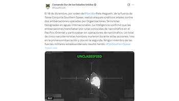 EEUU confirmó que las embarcaciones