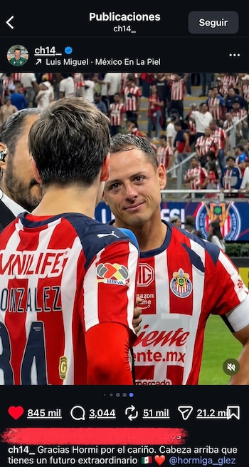 El emotivo mensaje vino después del momento que ambos compartieron juntos en el Estadio Azteca luego de que Armando rompiera en llanto tras la eliminación de México del Mundial 2026. (Instagram)