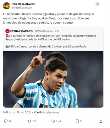 Iván Mejía es popular en