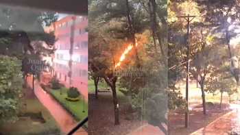 Comunidad de un barrio del norte de Bogotá denuncia que cables eléctricos explotan en uno de sus parques: hay reclamos de hace años