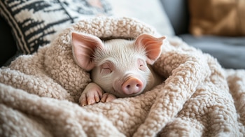 Minipig pequeño en un ambiente doméstico, mostrando su comportamiento amigable y tierno - (Imagen Ilustrativa Infobae).