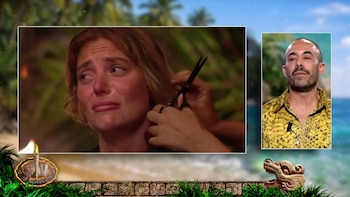 'Supervivientes': Claudia ha aceptado cortarse al pelo a cambio de una llamada con su novio. (Telecinco)