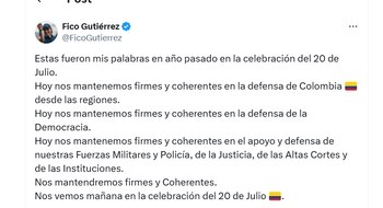 Gutiérrez recordó su discurso del