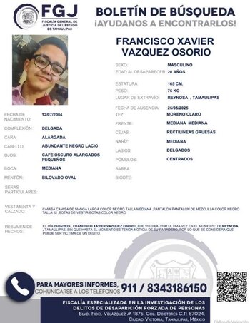 (Facebook: Comisión Estatal de Búsqueda