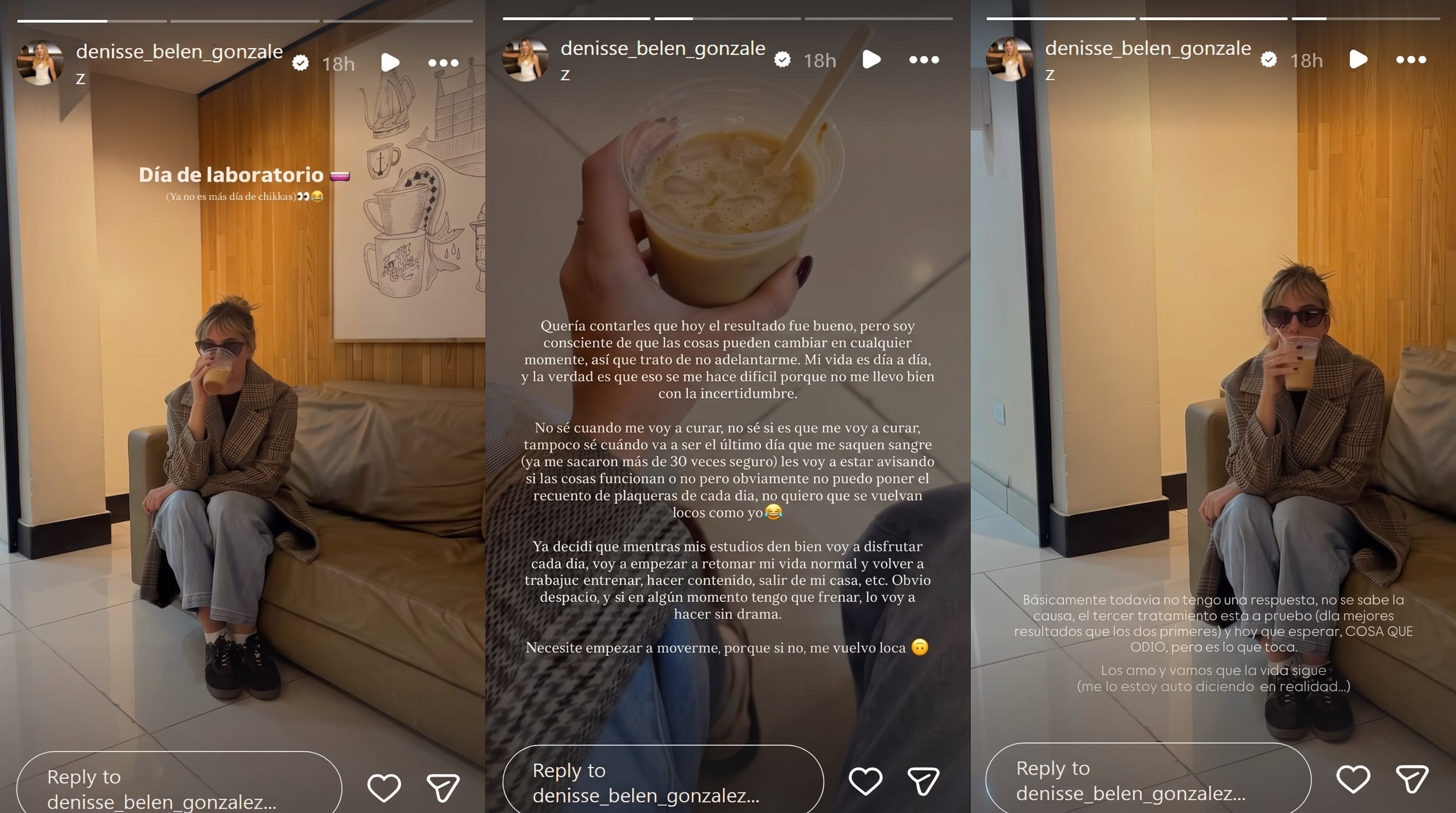 Luego de una serie de estudios médicos, la influencer actualizó a sus seguidores sobre su estado de salud