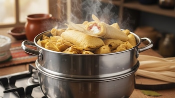 Tamal de guayaba y queso