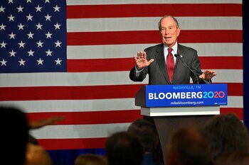 Mike Bloomberg, durante un acto