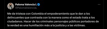 Paloma Valencia en X