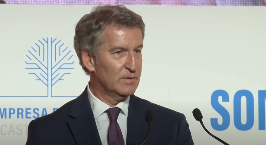 Alberto Núñez Feijóo durante la clausura el XI Congreso Regional de la Empresa Familiar de Castilla y León (PP)