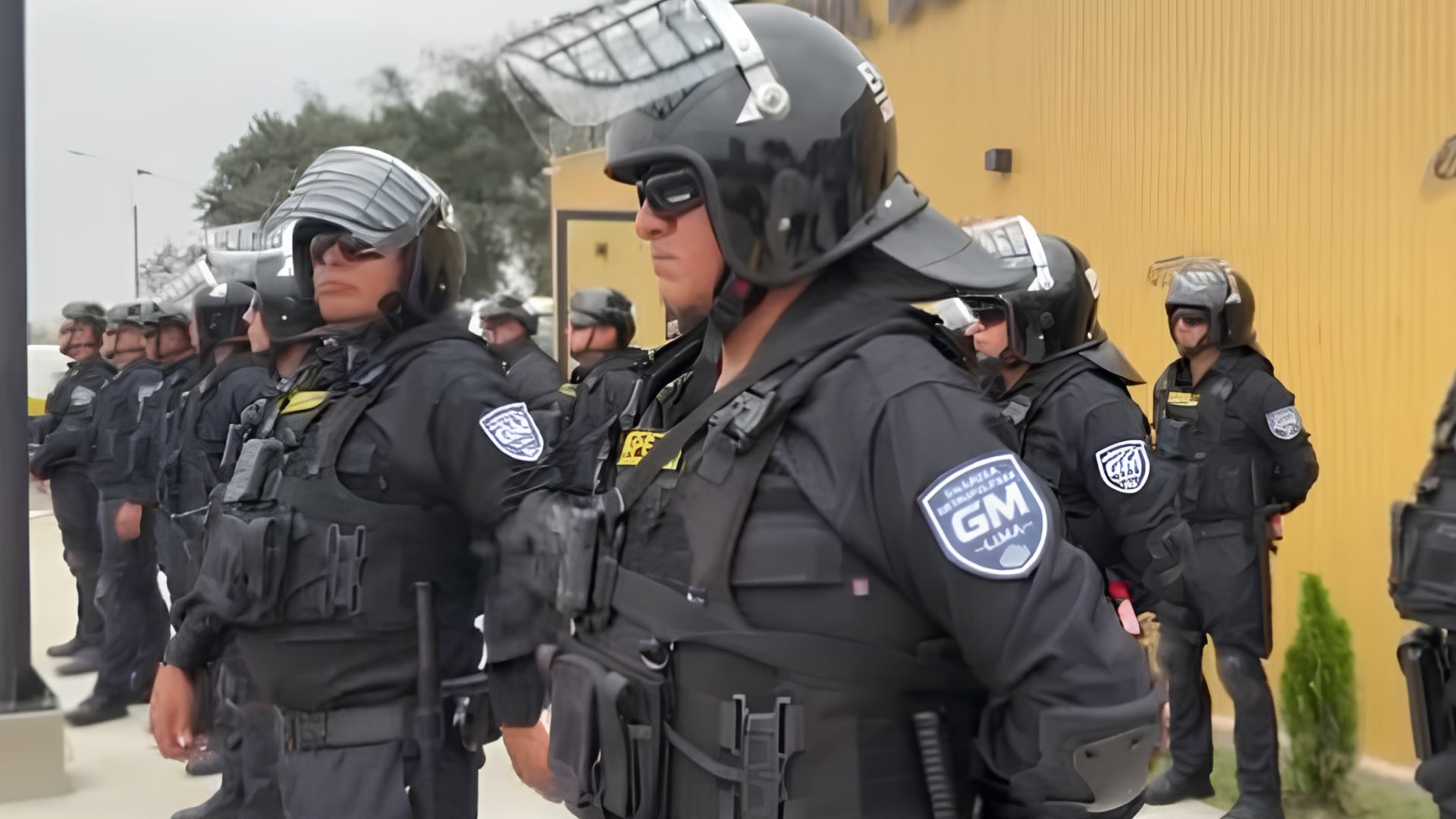 Integrantes de la Guardia Municipal de Lima participan en la presentación de una nueva estrategia de seguridad ciudadana en el distrito de Los Olivos. (Captura: Exitosa Noticias)