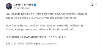 Daniel Briceño condenó las acciones