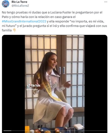 Luciana Fuster habló de su