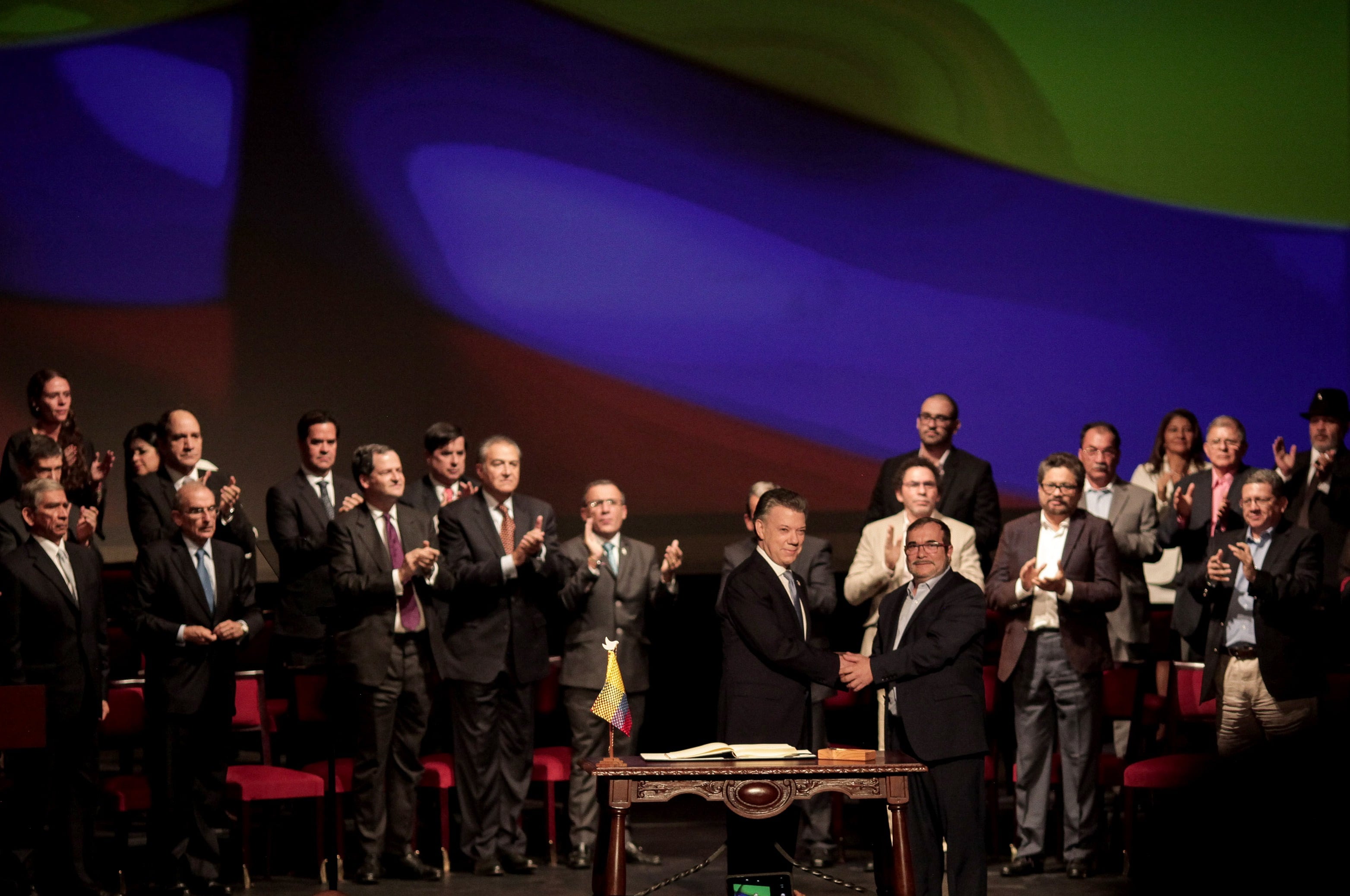 El caso Andrómeda estuvo relacionado con seguimientos e interceptaciones vinculadas al proceso de paz entre el Gobierno de Juan Manuel Santos y las Farc. - crédito JHON PAZ / ZUMA PRESS