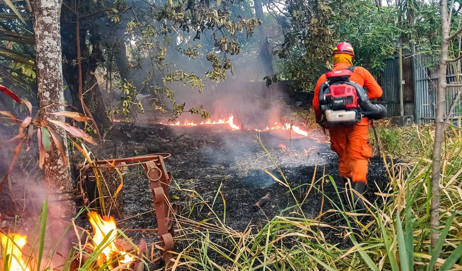 La reducción del 46% en emergencias por incendios en El Salvador durante el periodo vacacional refleja los resultados de las estrategias preventivas. (Foto: Bomberos El Salvador)