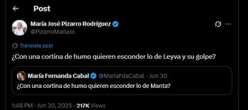 María José Pizarro discutió en