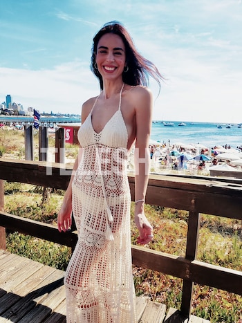 Priscila posó para las cámaras