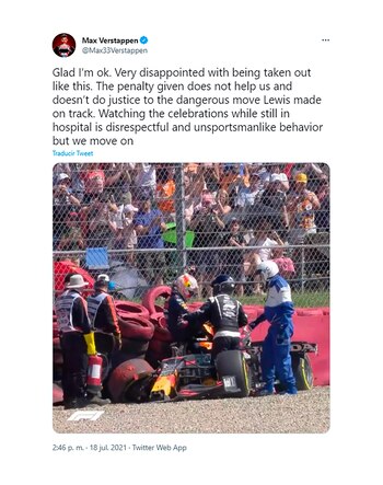 El posteo de Max Verstappen