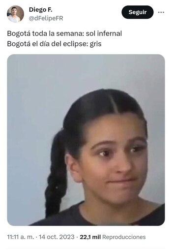 Meme sobre el eclipse solar