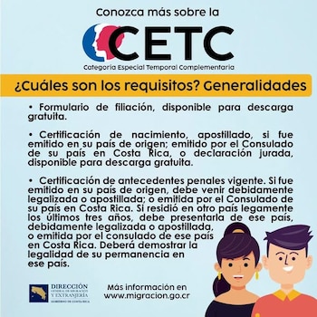 El trámite de la CETC exigirá completar un formulario de filiación gratuito específico para esta categoría migratoria. (Imagen: Dirección General de Migración y Extranjería)