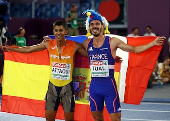 El atleta español Mohamed Attaoui
