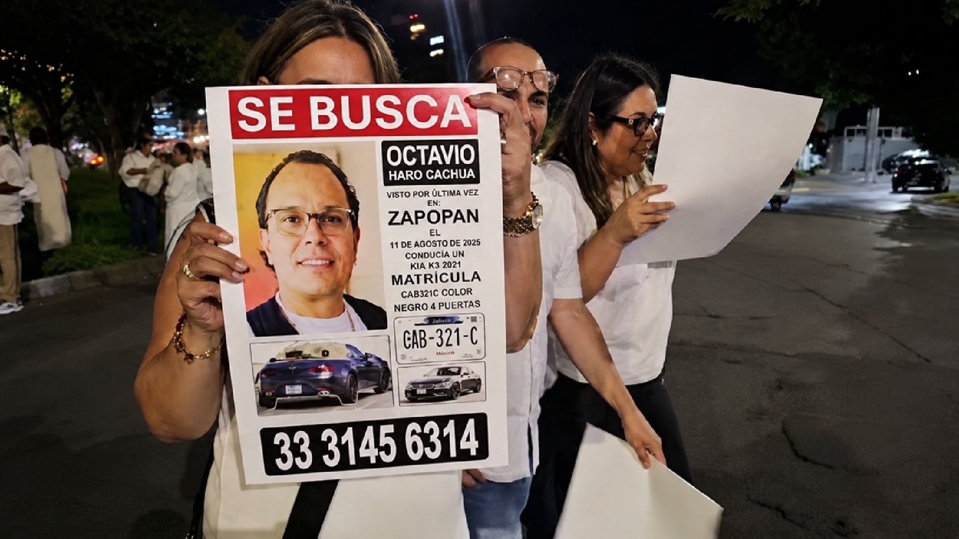 Manifestación por empresarios desaparecidos en Jalisco (especial)