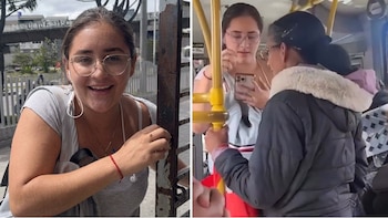 La publicación de la grabación provocó opiniones divididas entre los usuarios del transporte público - crédito Captura de video