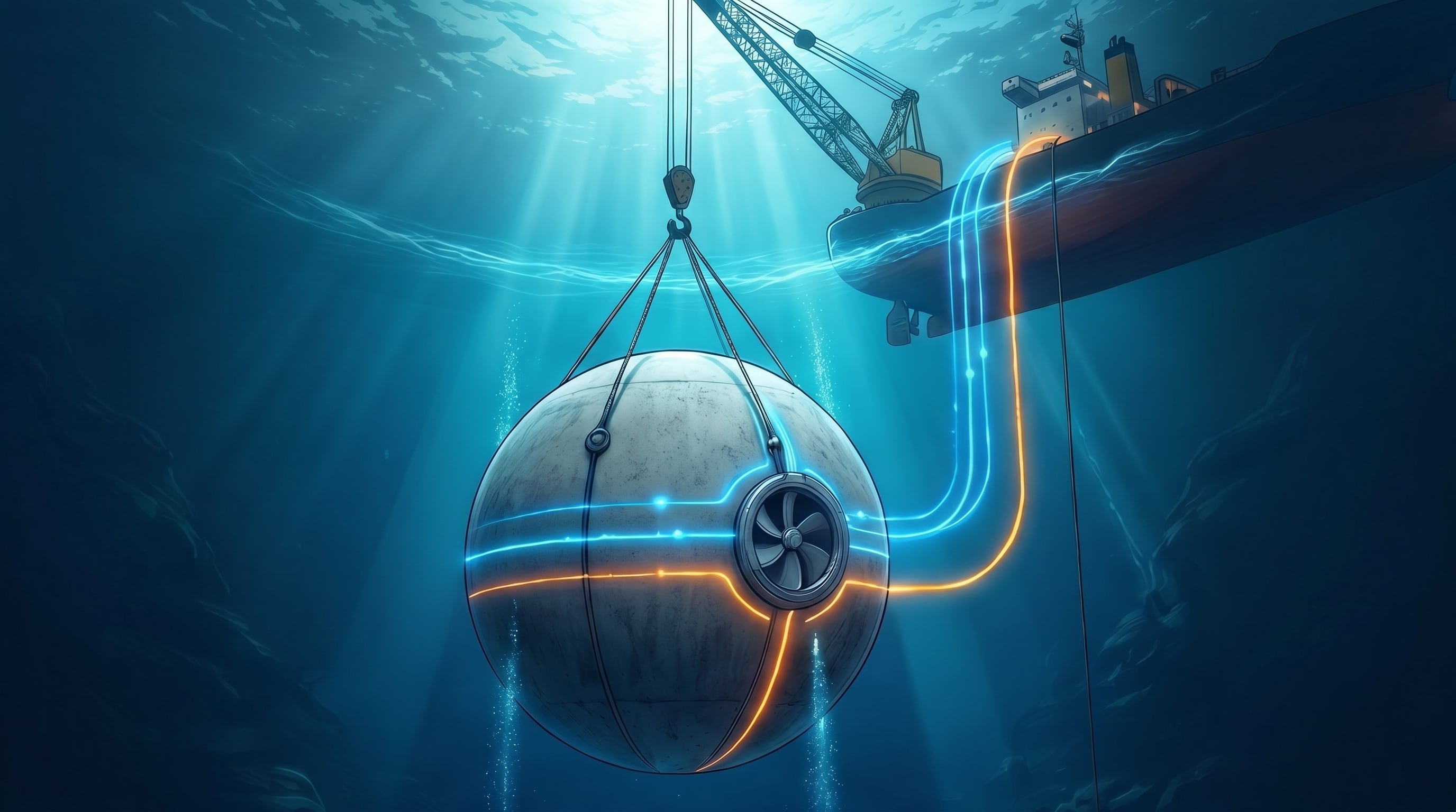 El Instituto Fraunhofer lanzará en 2026 el primer prototipo de batería marina gigante StEnSea frente a las costas de Long Beach, California (Imagen Ilustrativa Infobae)
