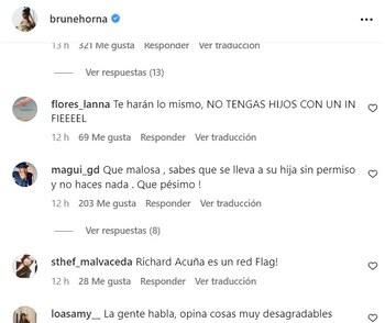 Comentarios al Instagram de Brunella