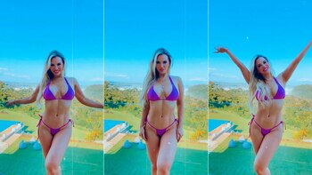 Alejandra Maglietti viajó a las Cataratas