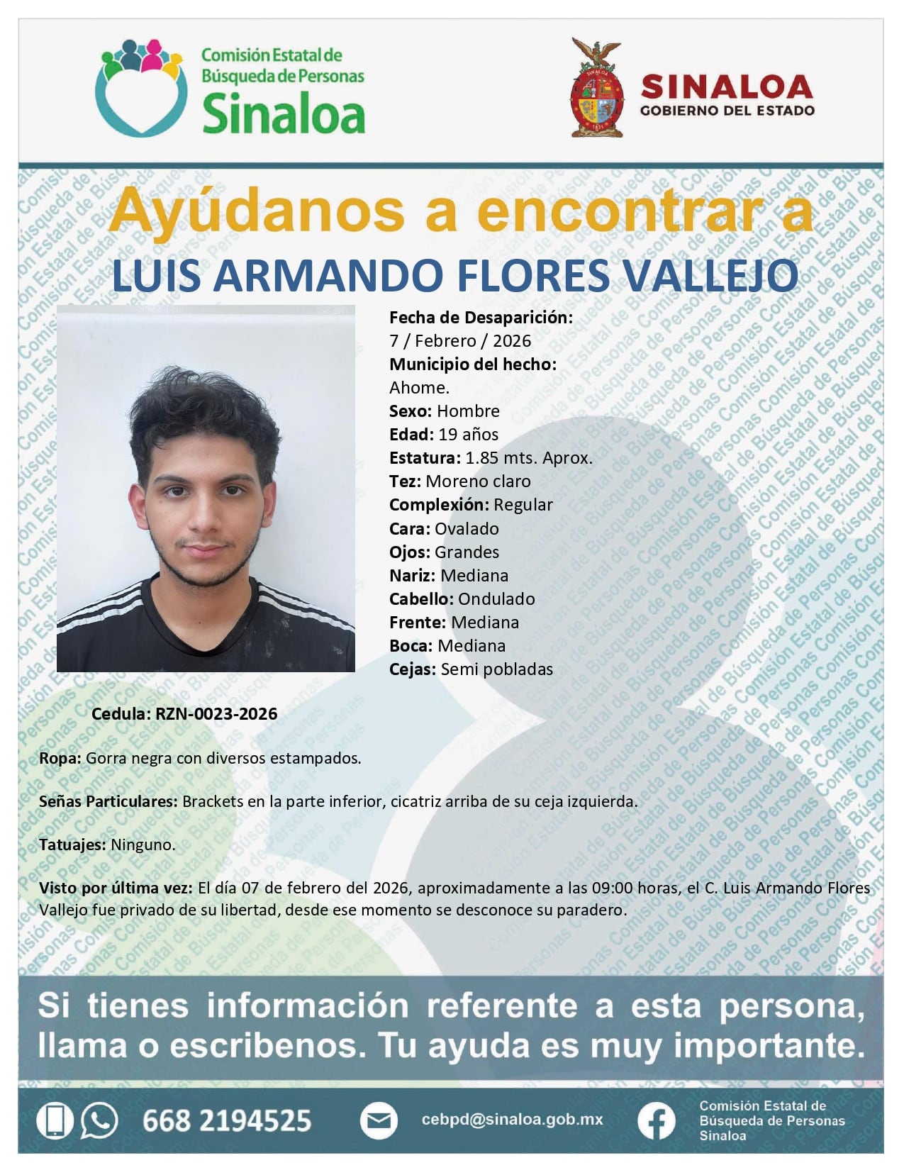 (Comisión Estatal de Búsqueda de Personas Sinaloa)
